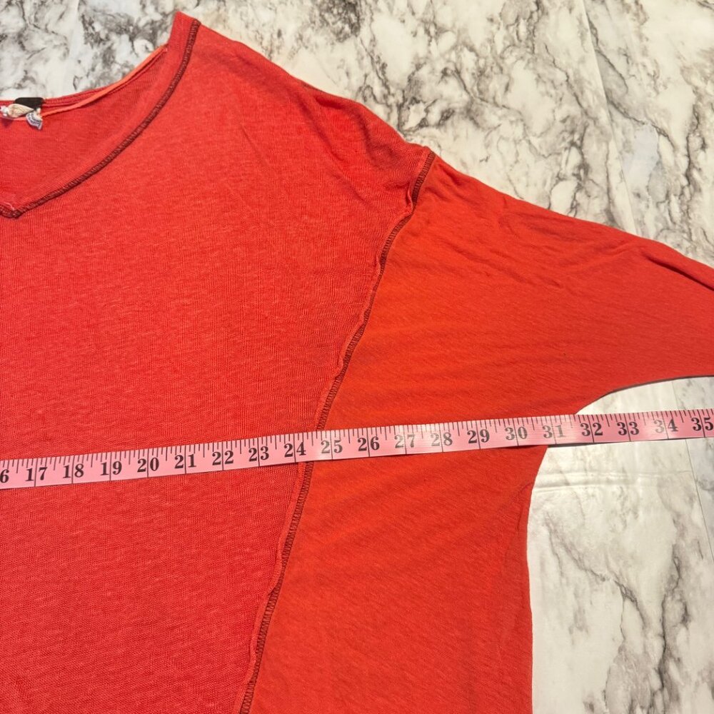 FREE PEOPLE We The Free Never Give Up Tee in Corally Red - Picture 8 of 9